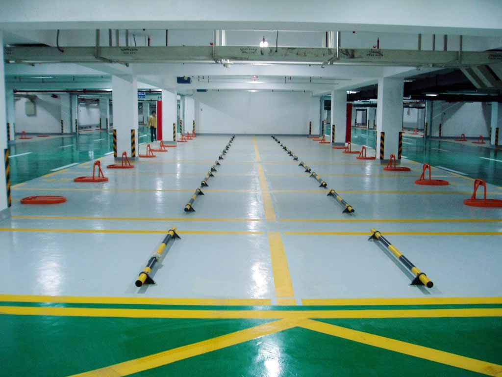 杨浦停车场车位划线厂家|地下车库划线厂家价格 